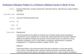 چاپ مقاله اعضای مرکز تحقیقات کودکان خرداد  در سال 1403