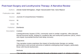 چاپ مقاله عضو مرکز تحقیقات کودکان آذر سال 1403